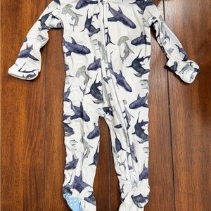 Ocean Adventure Shark Print Kids Footie